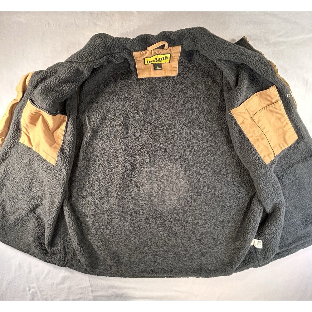 Brazos Men's Sherpa Lined Canvas Work Vest Men's XL - Picture 6 of 10